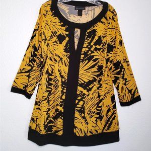 CATO Large black/yellow blouse